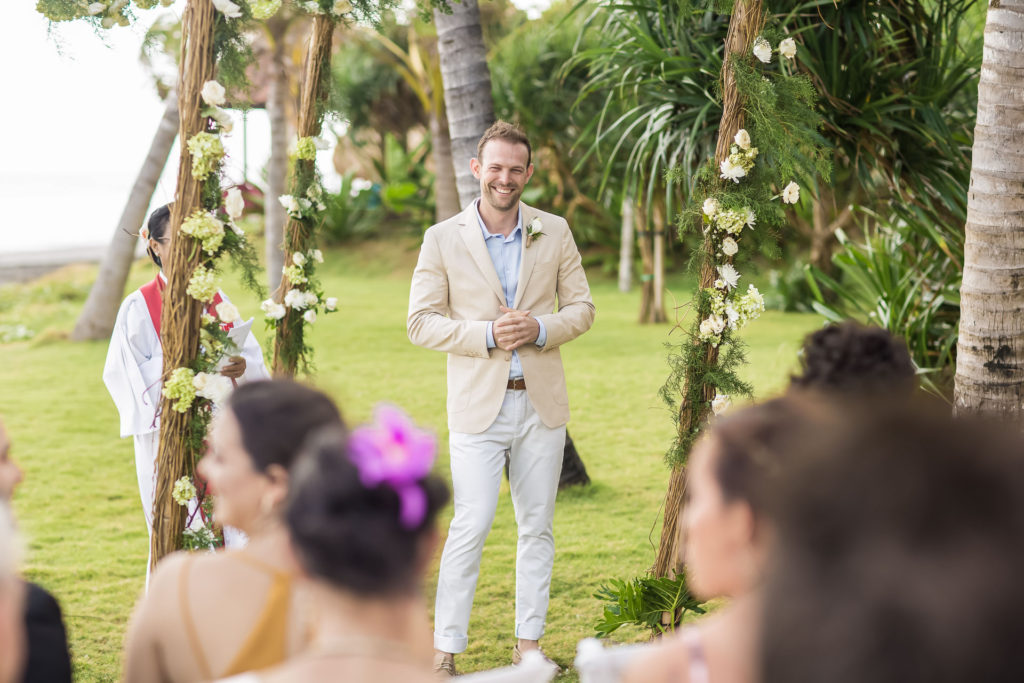 Paul felt a bit nervous when he was waiting for the bride