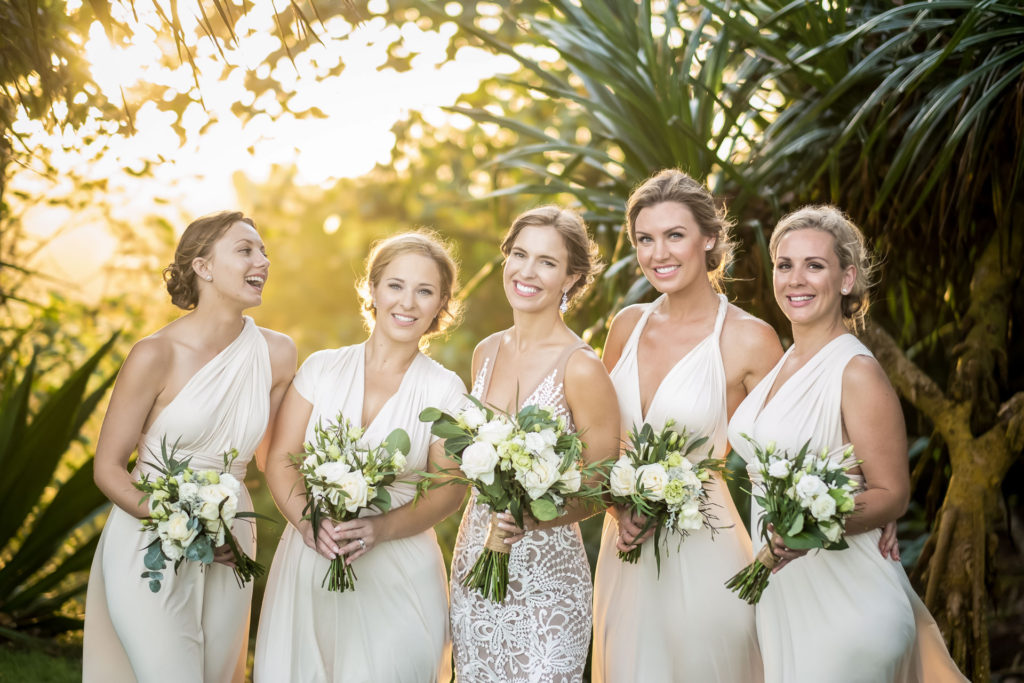 beautiful sunset color after the wedding ceremony.