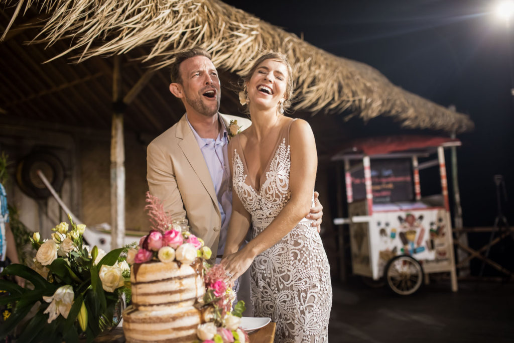 Wedding Cake - cutting time