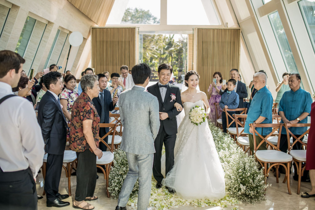 Wedding in Infinity Chapel, Conrad Bali