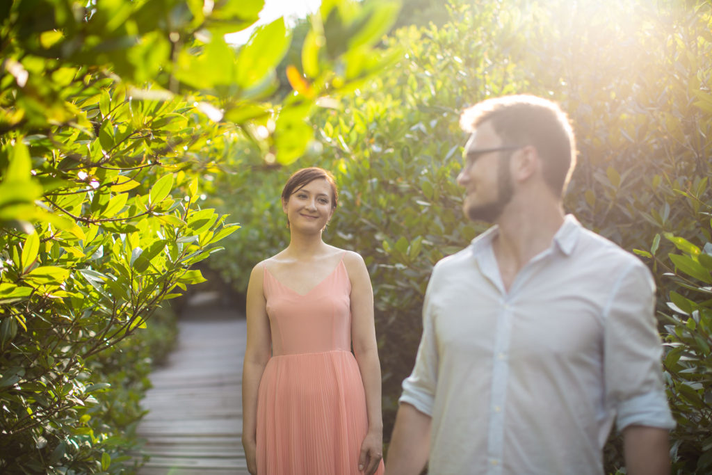 Bali pre wedding photos located in Mangrove Forest, Bali.