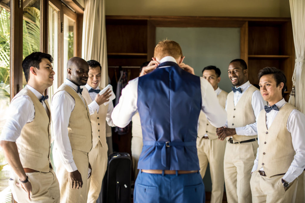 Shalimar Villa Estate Wedding - groom and groomsmen