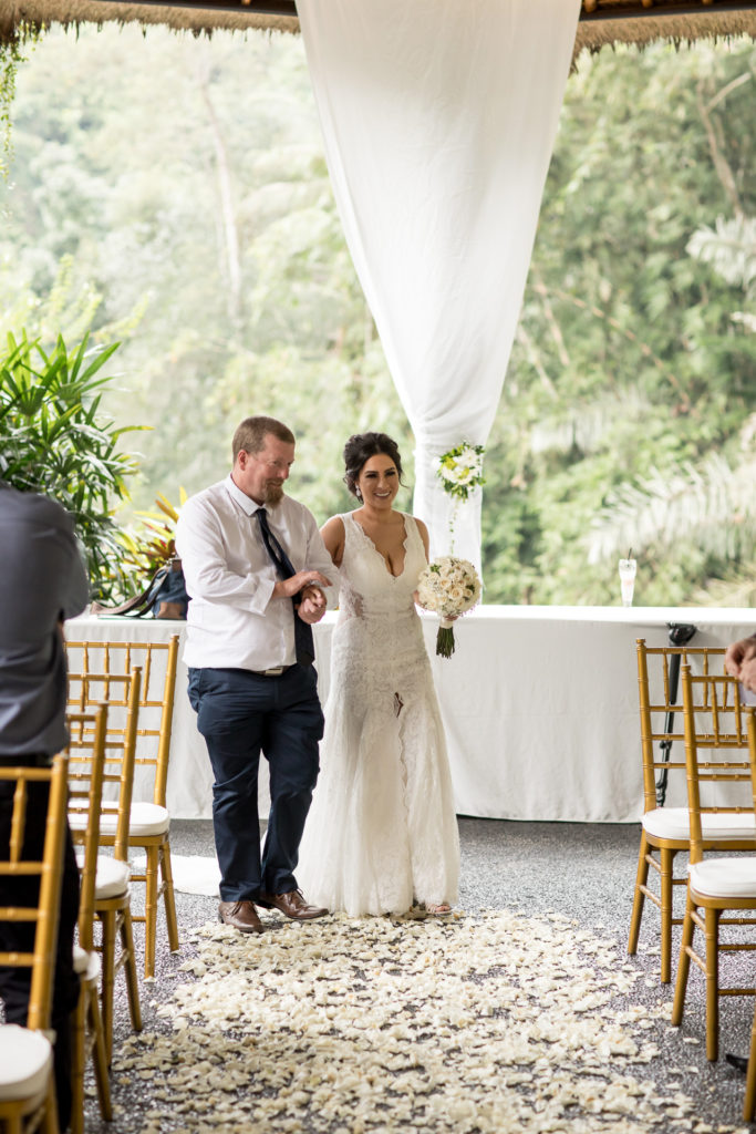 Bali wedding photography - walk down the aisle