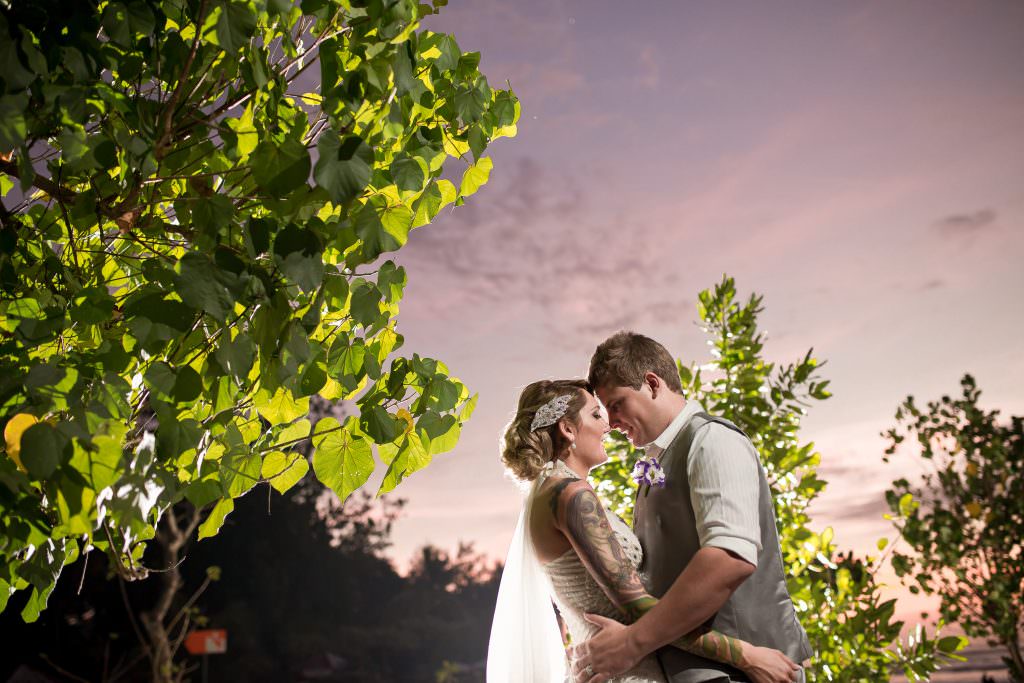 Wedding at The Patra Bali.  The newly wed couple shots