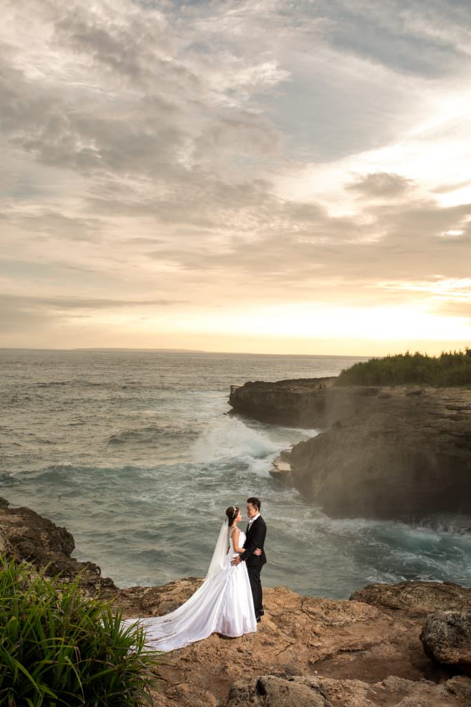 Prewedding photos at Lembongan Island, Bali.