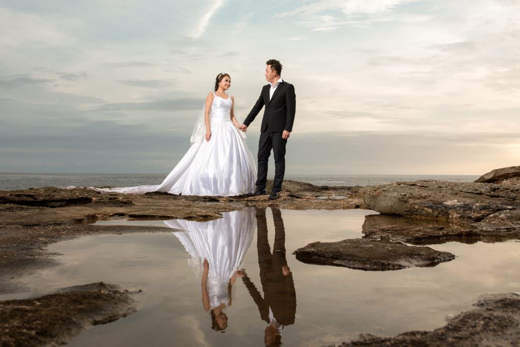 Prewedding photos at Lembongan Island, Bali.