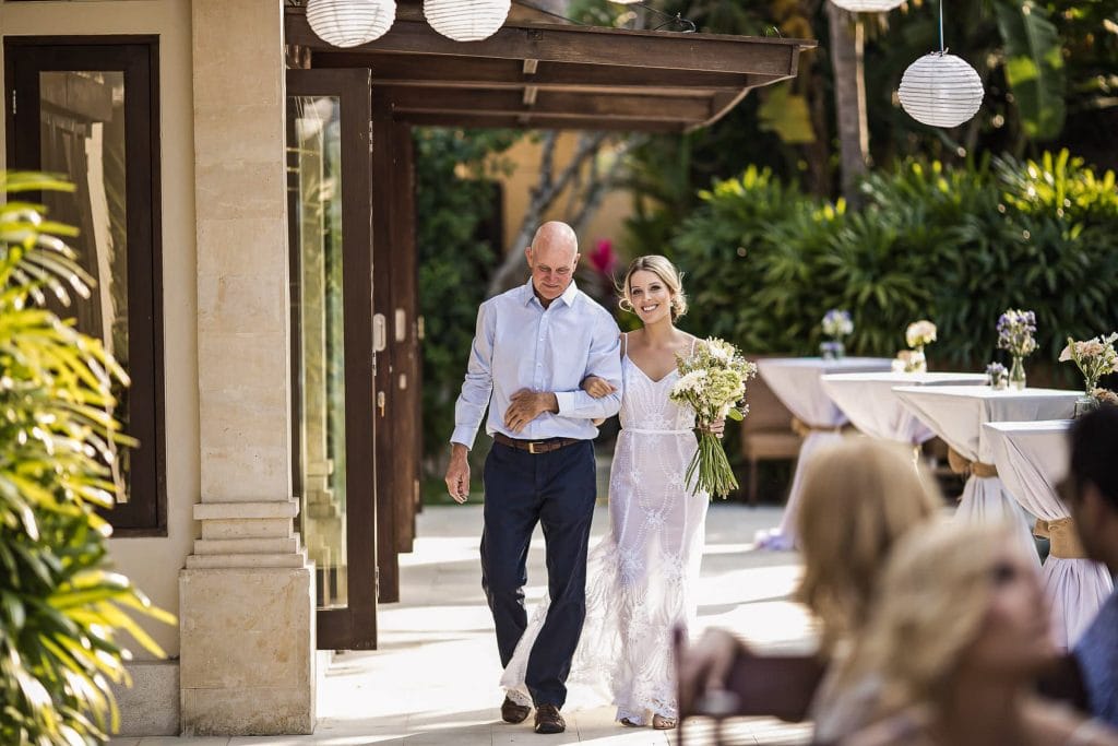 Wedding in Bali.  The Bride & Father