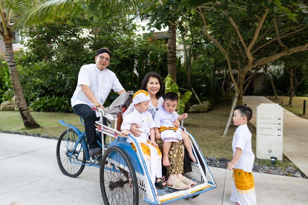 Family photos at The Apurva Kempinski Bali