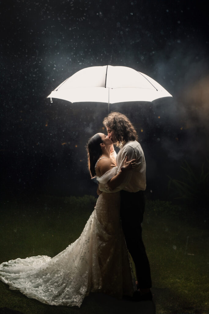 Couple in the Rain - Bali Wedding Photographer