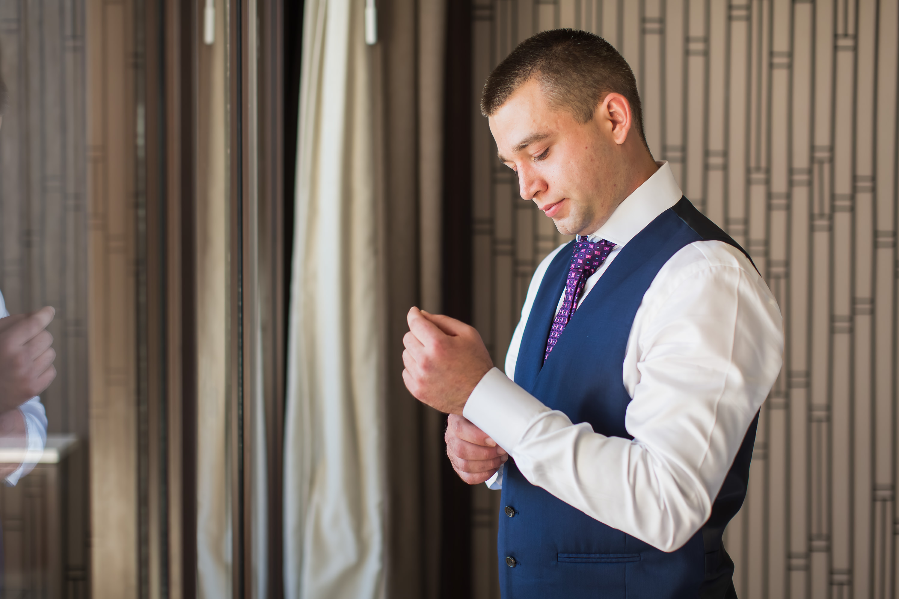 Alila Seminyak Wedding - Groom getting ready