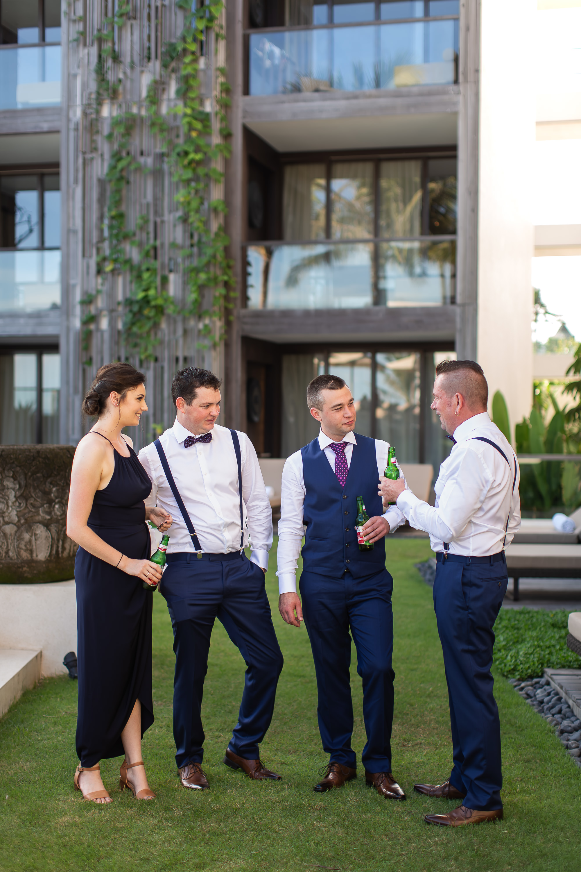 Alila Seminyak Wedding - Groom and groomsmen photos