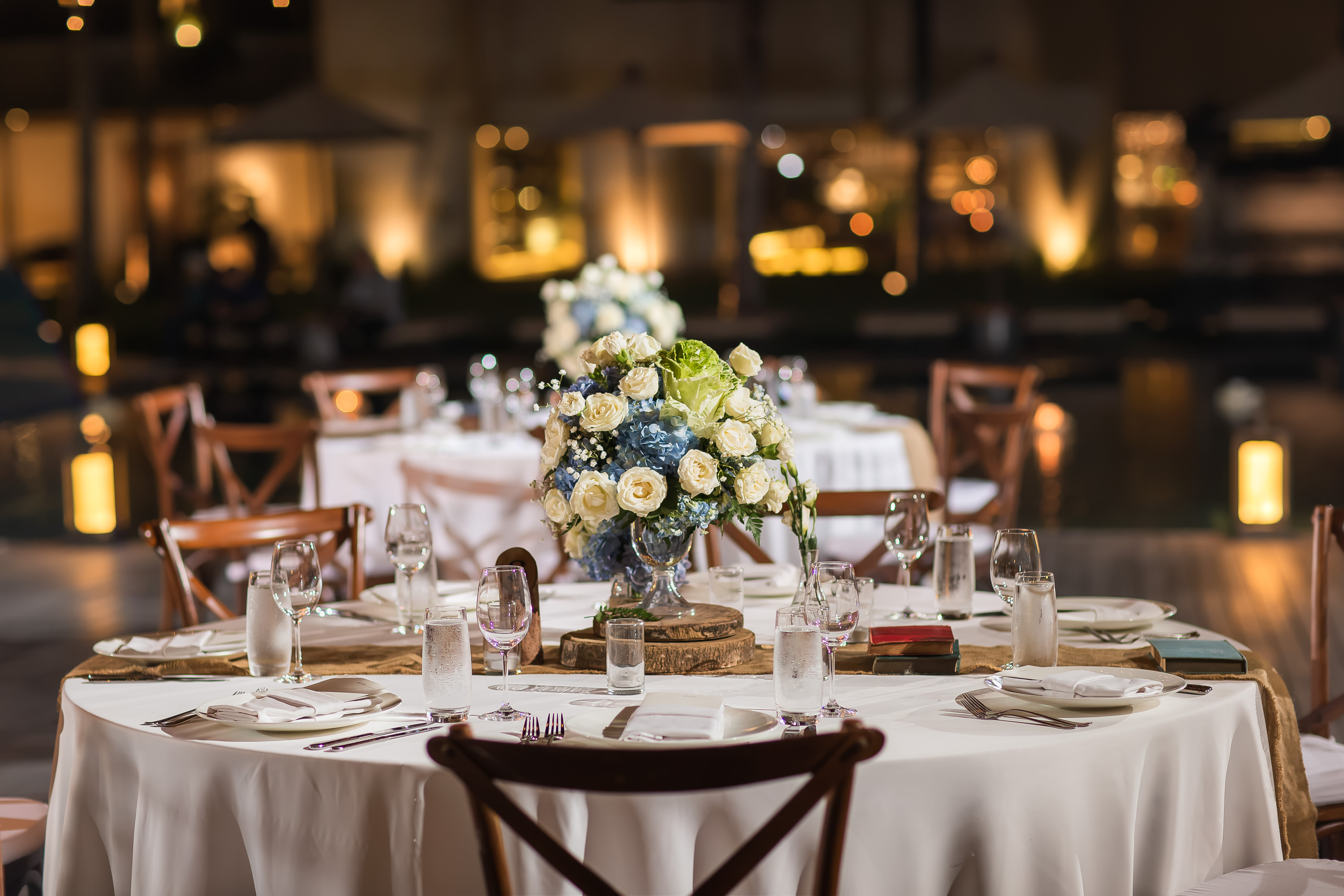 Alila Seminyak Wedding - Wedding reception table setting