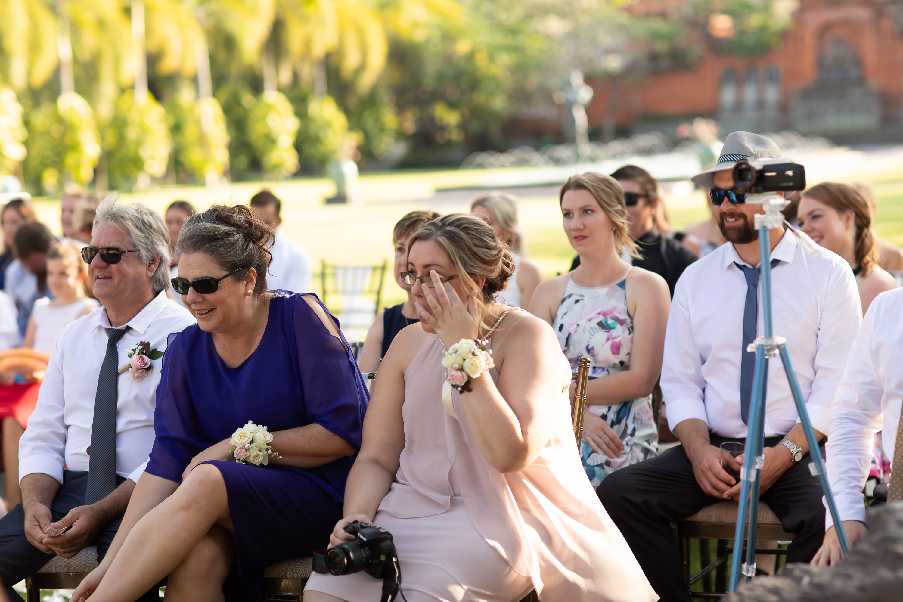 Taman Bhagawan Wedding - Guests watching the wedding ceremony