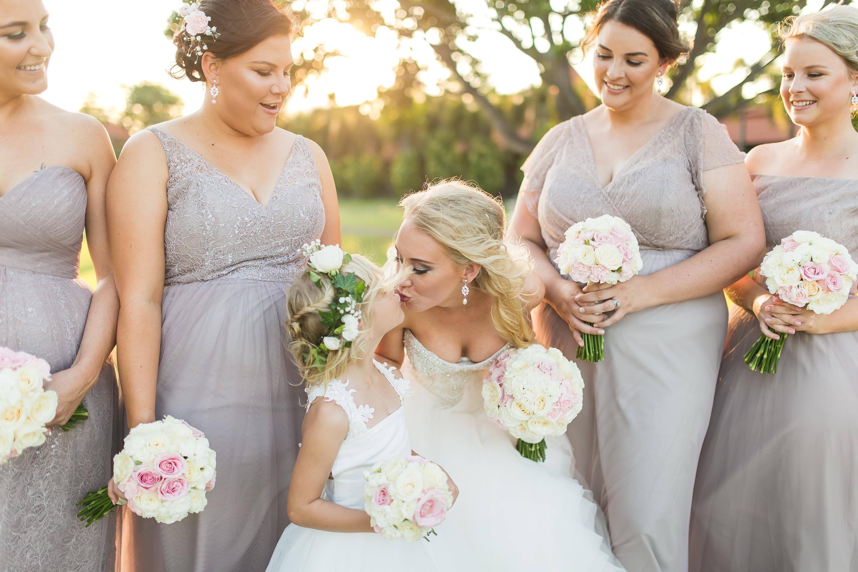 Taman Bhagawan Wedding - Bridesmaids with the bride