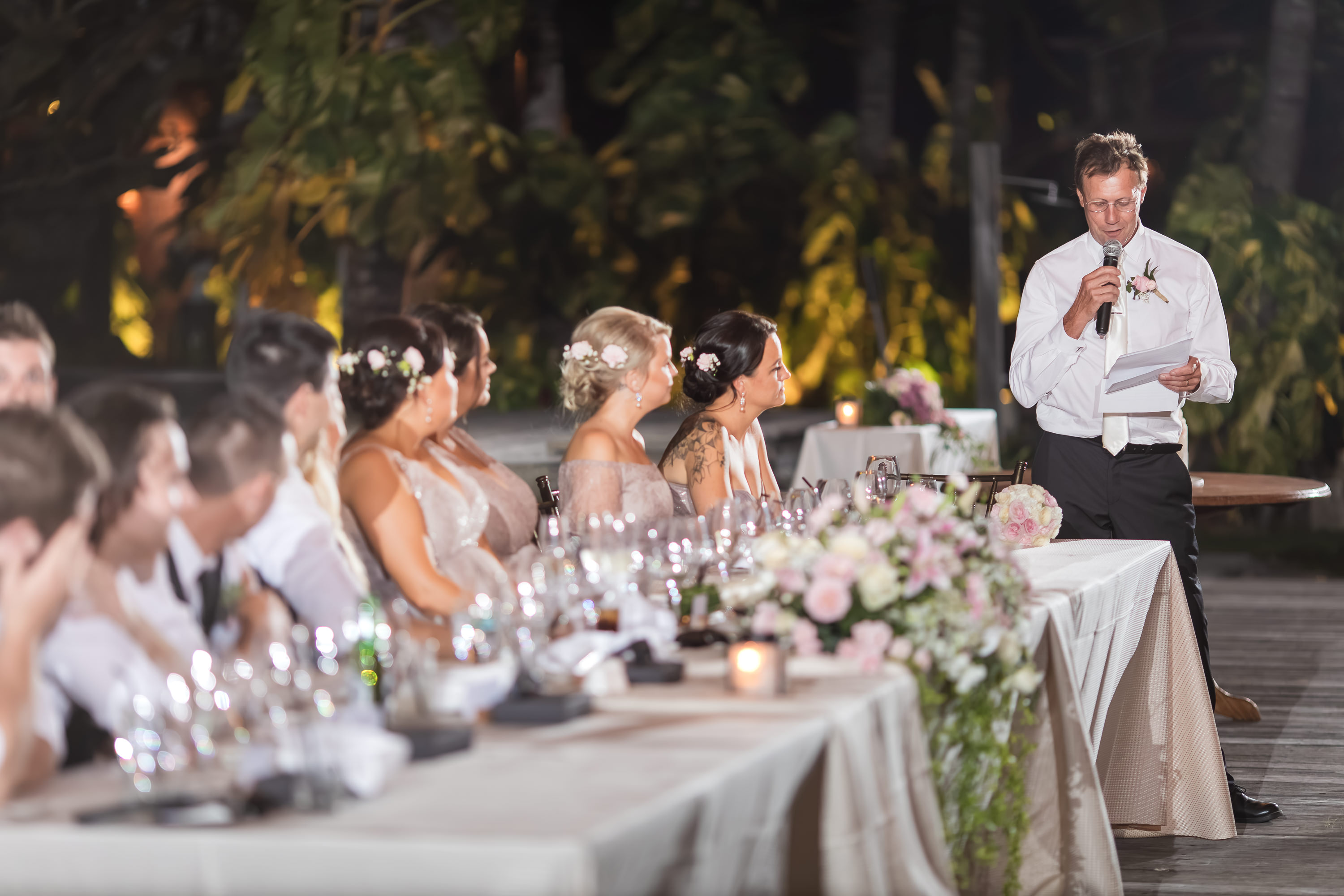 Taman Bhagawan Wedding - Wedding speeches at the reception