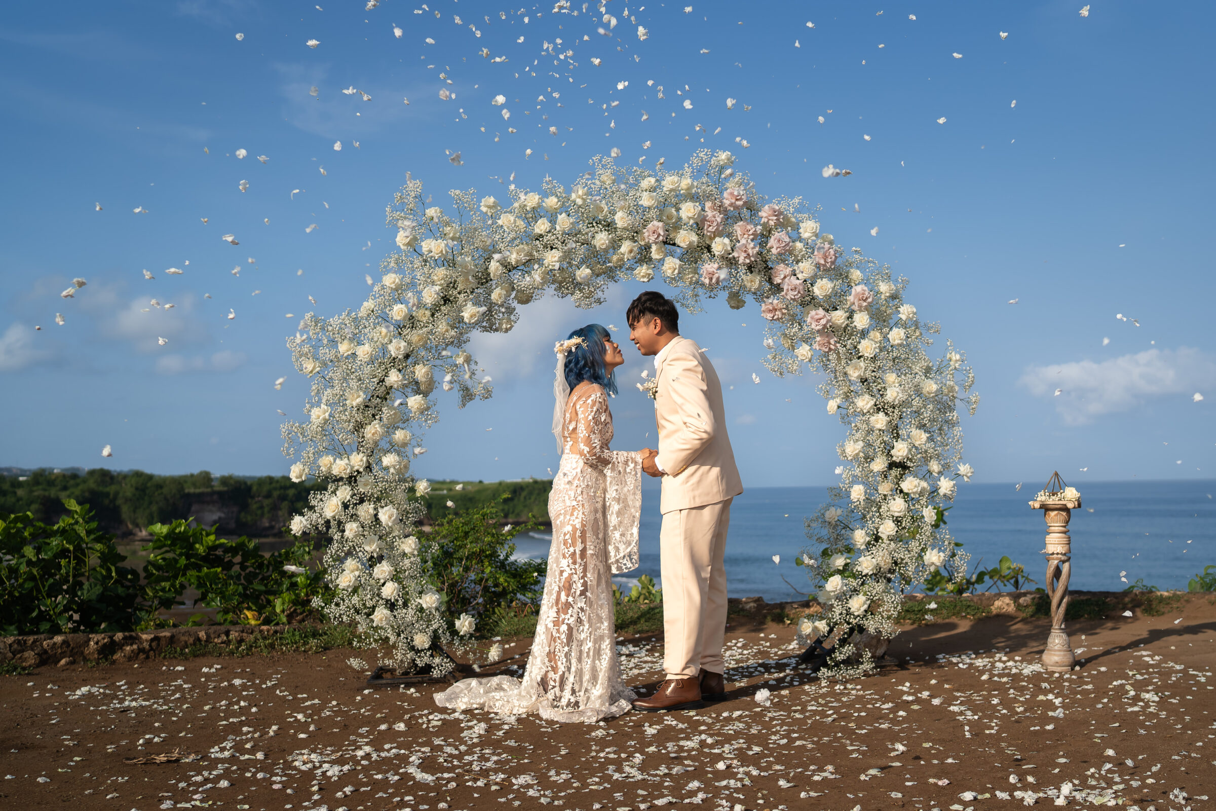 Balangan Beach Weddings - petal toss