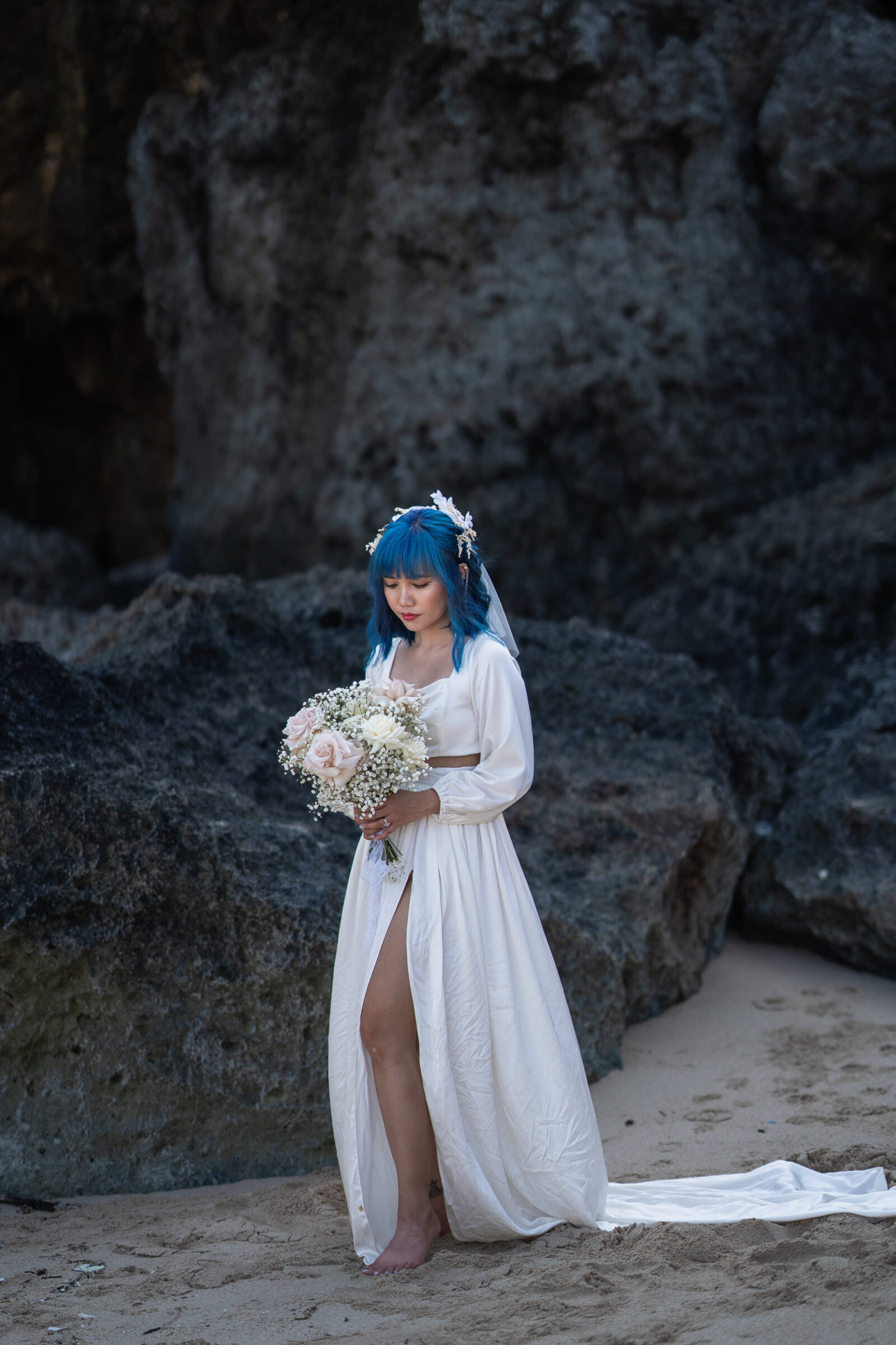 Balangan Beach Weddings - bride on beach