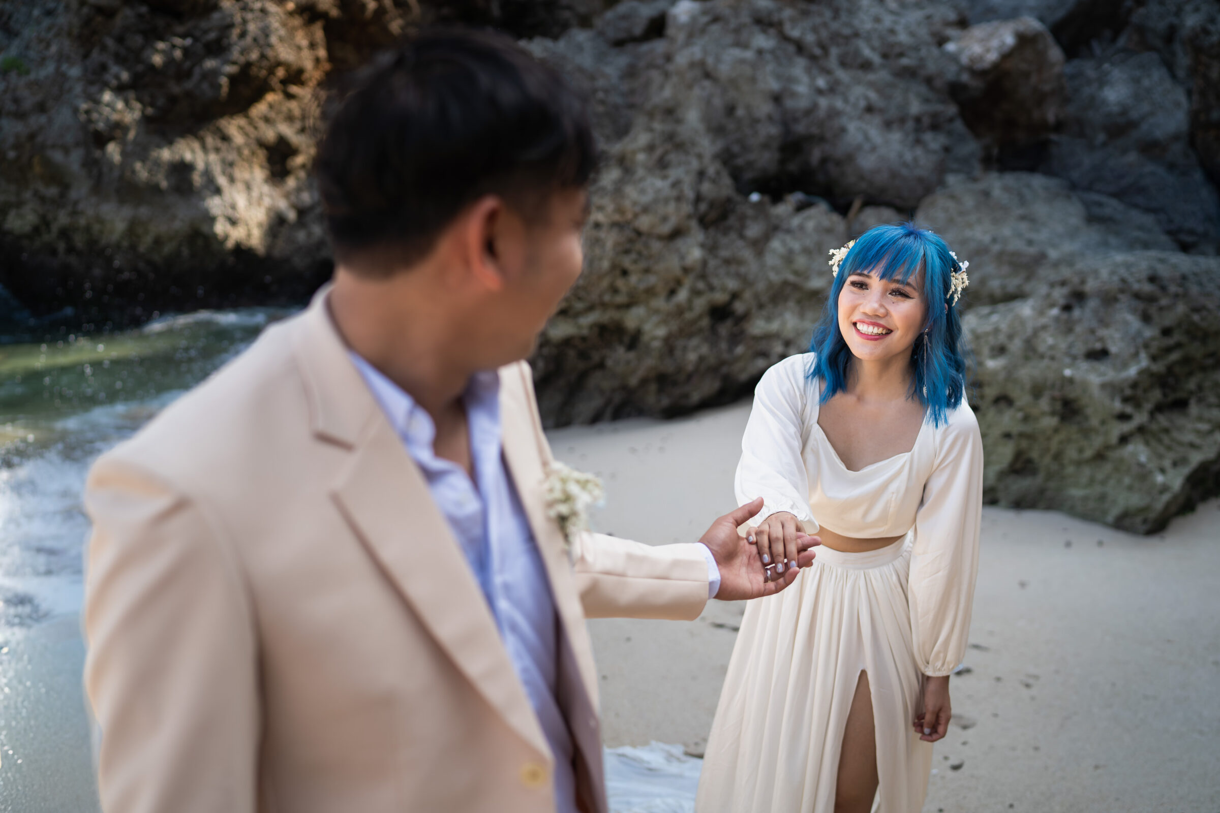 Balangan Beach Weddings - hand in hand