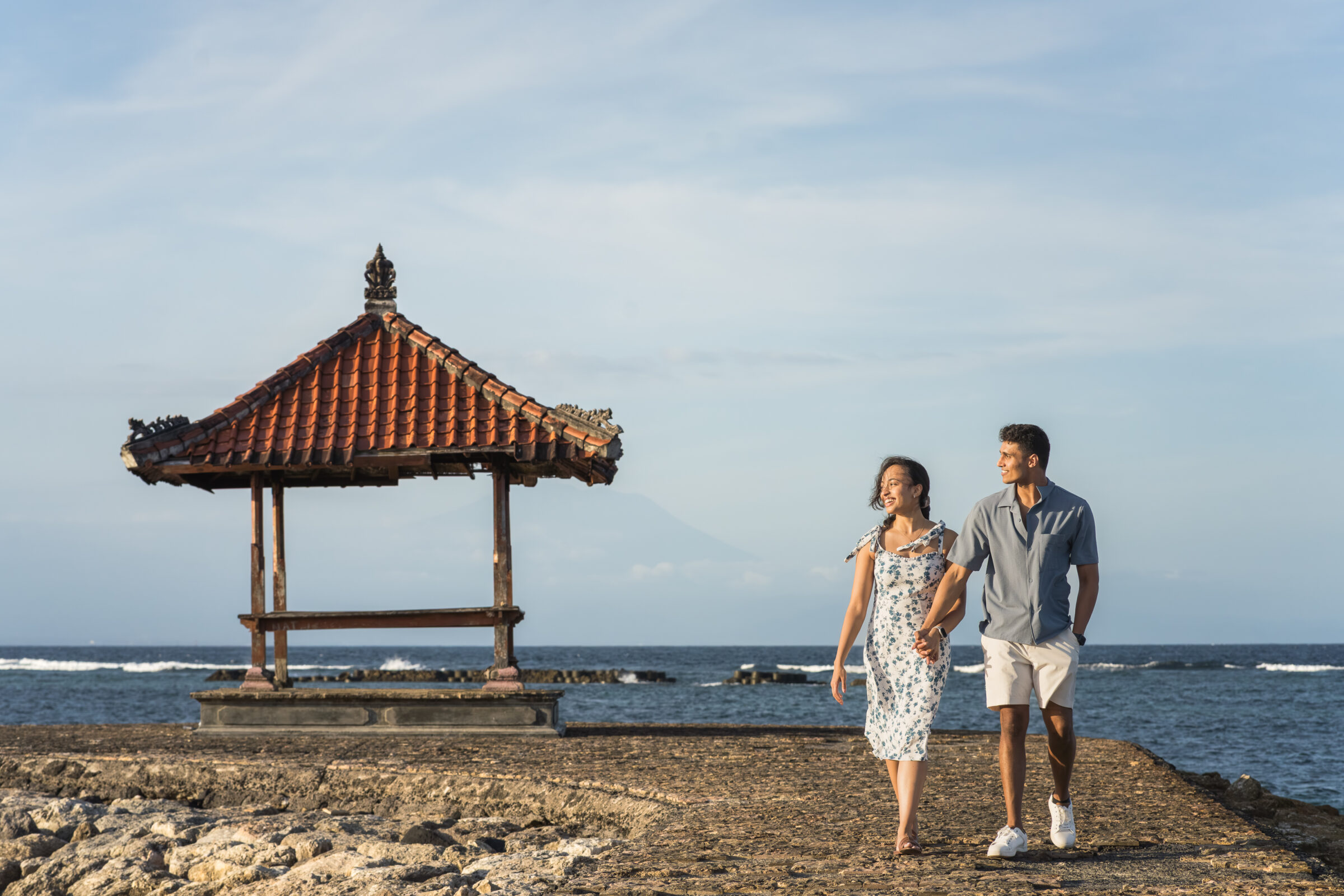 Nusa Dua Beach Hotel - walking on the stone pier