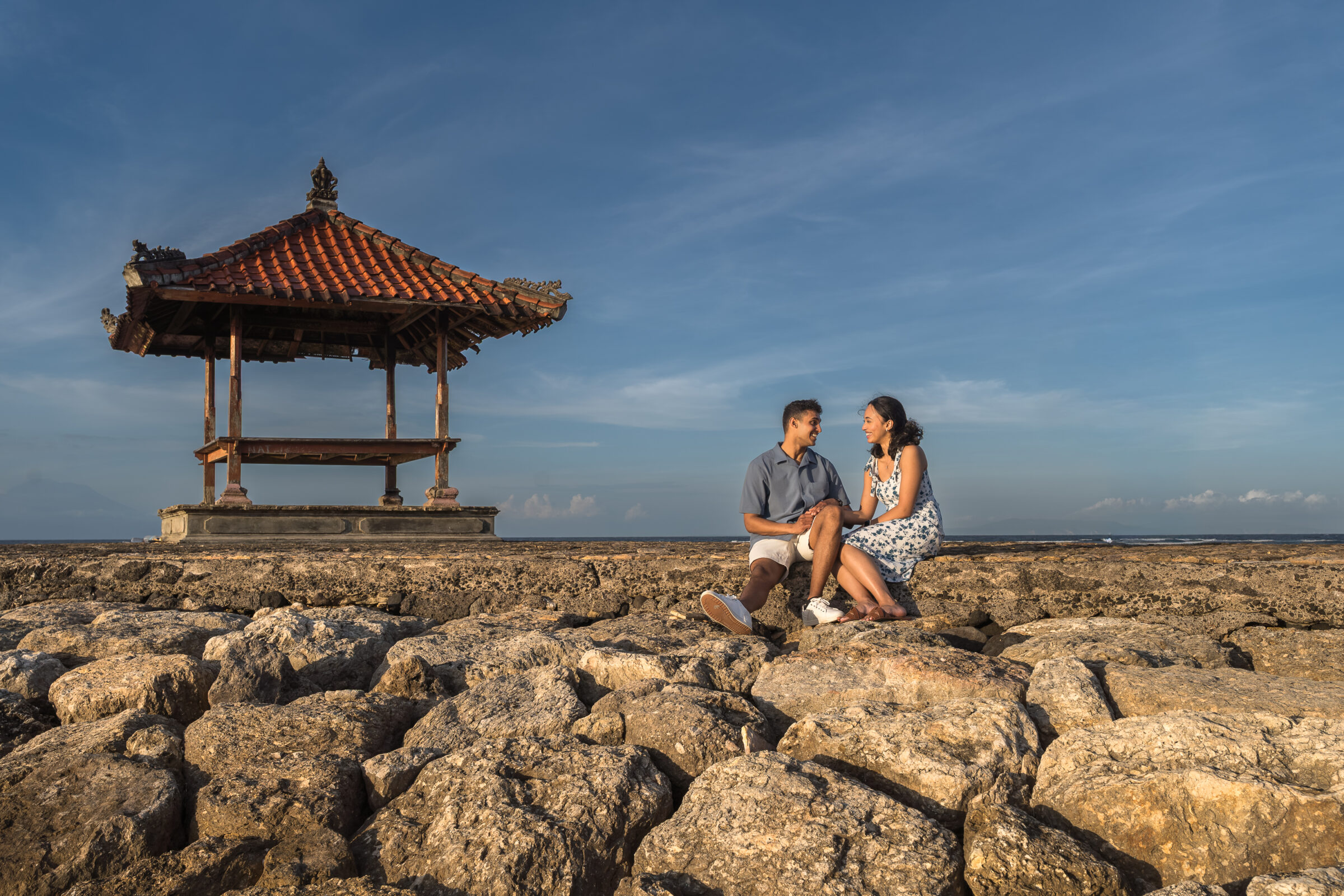 Nusa Dua Beach Hotel - sitting together on the rocks