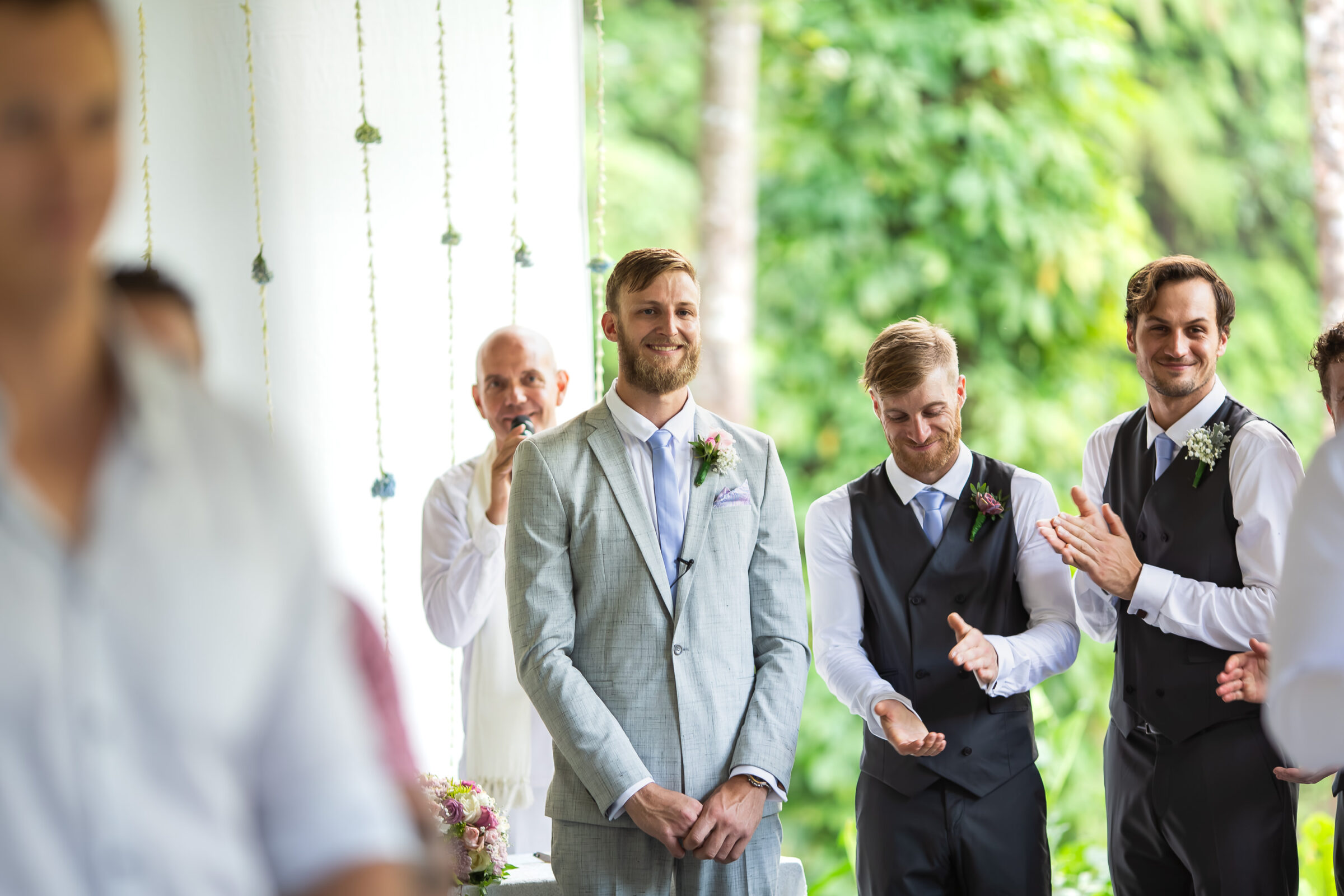 The Royal Pita Maha - groomsmen waiting at the ceremony