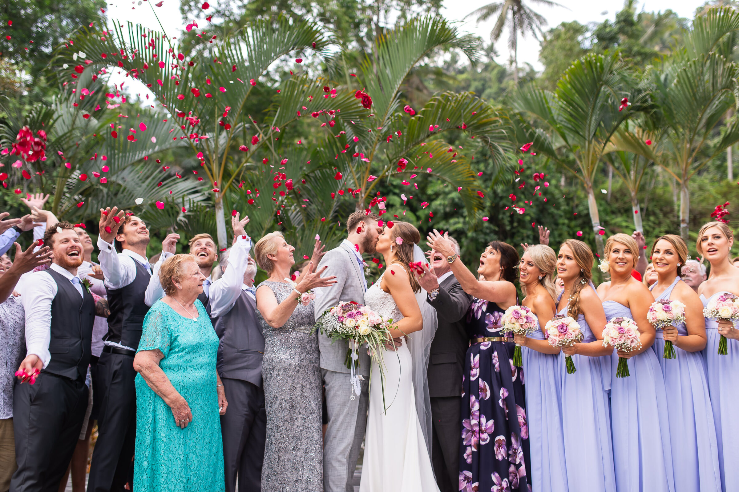 The Royal Pita Maha - guests throwing petals