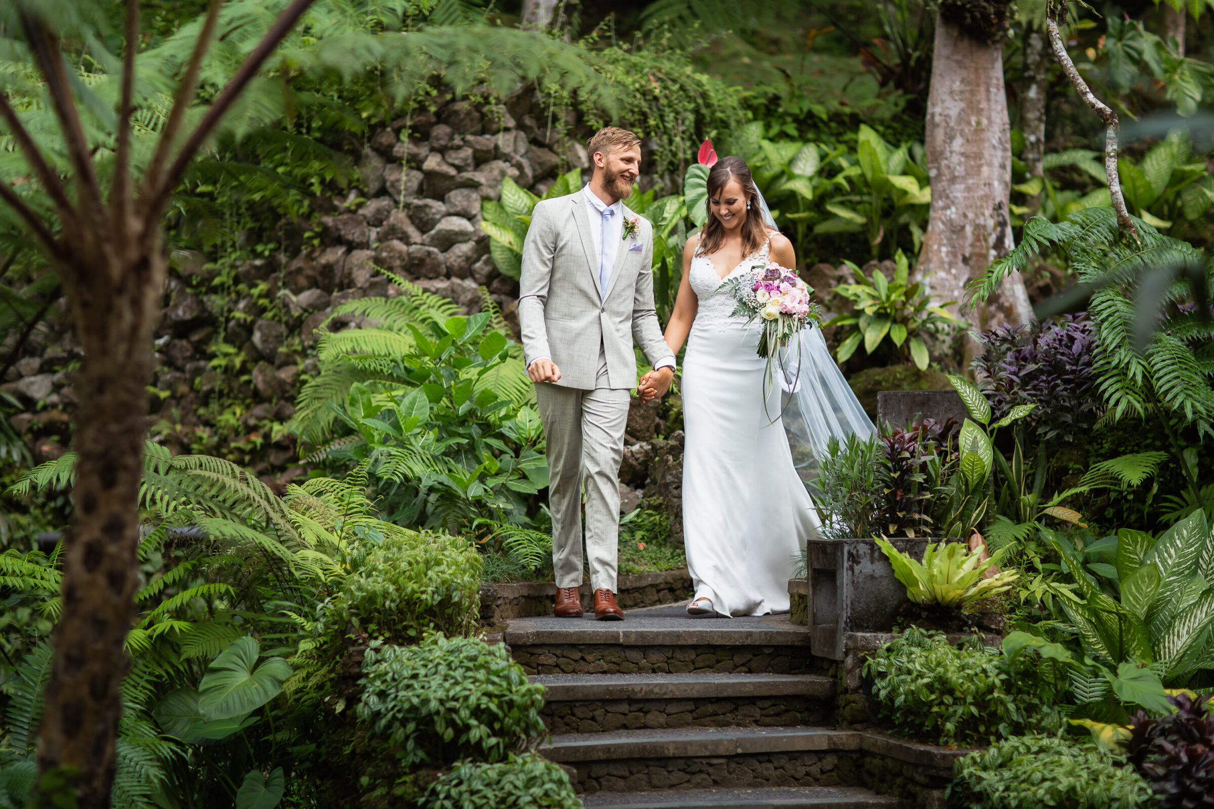 The Royal Pita Maha - couple in the jungle garden